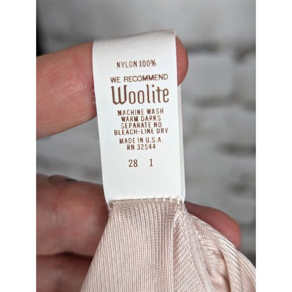 VINTAGE FORMFIT A Cut Above Shiny Nylon Lace Slip Dress Glamour USA Size 40 Tall - Picture 7 of 7